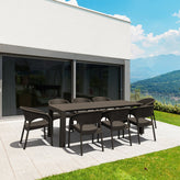 panama extendable patio dining set 9 piece