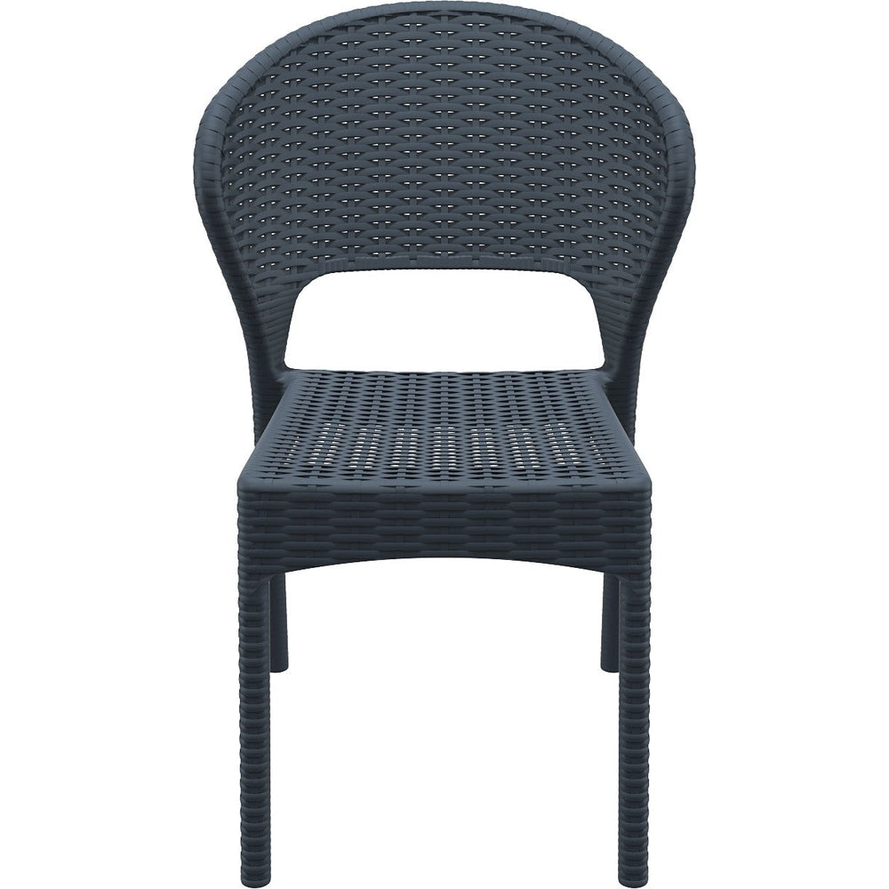 daytona resin wickerlook dining chair dark gray