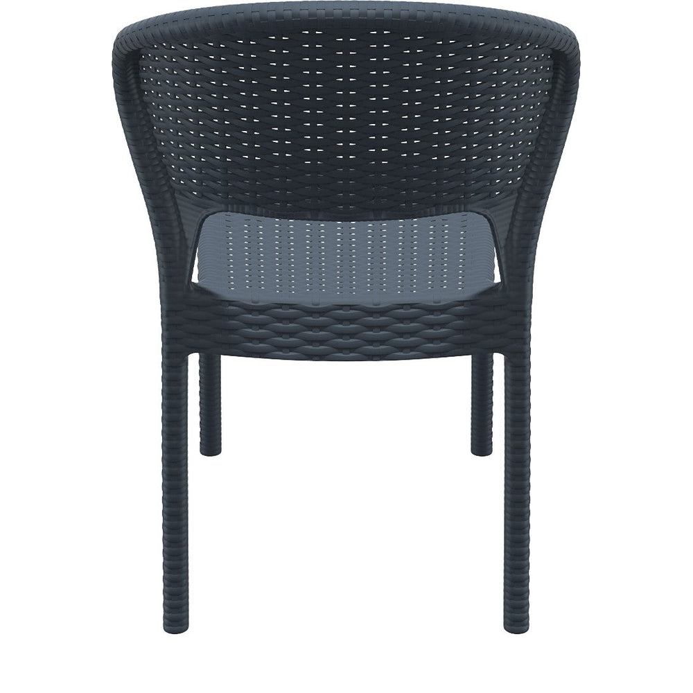 daytona resin wickerlook dining chair dark gray