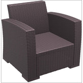 monaco resin patio club chair brown with cushion isp831 br