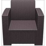 monaco resin patio club chair brown with cushion isp831 br