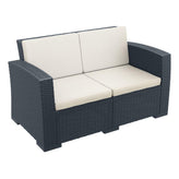 monaco resin patio loveseat white with cushion isp832 wh