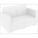 monaco resin patio loveseat white with cushion isp832 wh