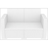 monaco resin patio loveseat white with cushion isp832 wh