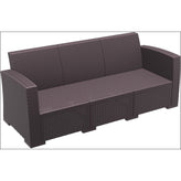 monaco resin patio sofa brown with cushion isp833 br