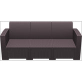 monaco resin patio sofa brown with cushion isp833 br