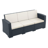 monaco resin patio sofa brown with cushion isp833 br