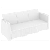 monaco resin patio sofa brown with cushion isp833 br