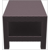 monaco rectangle patio coffee table dark gray