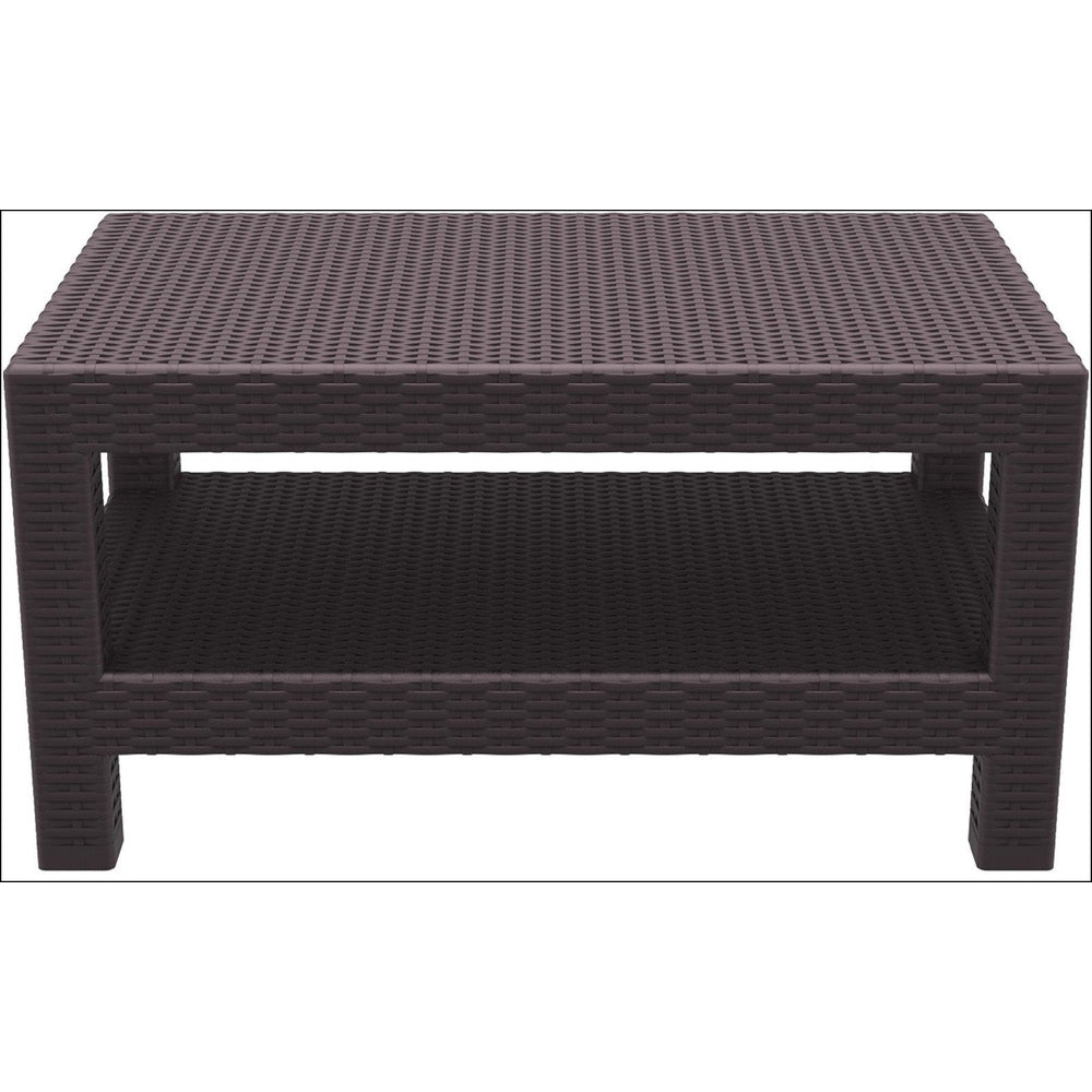 monaco rectangle patio coffee table dark gray