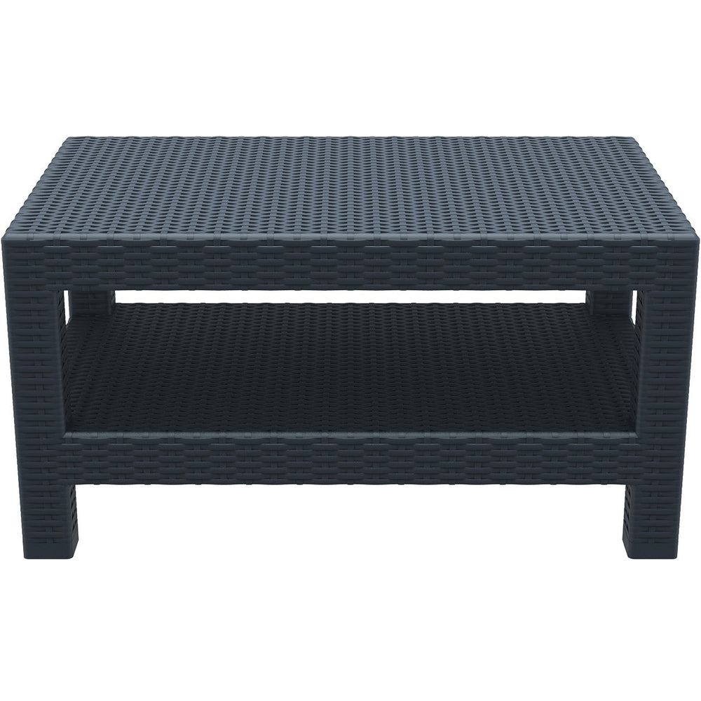 monaco rectangle patio coffee table dark gray