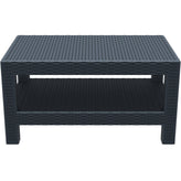 monaco rectangle patio coffee table dark gray