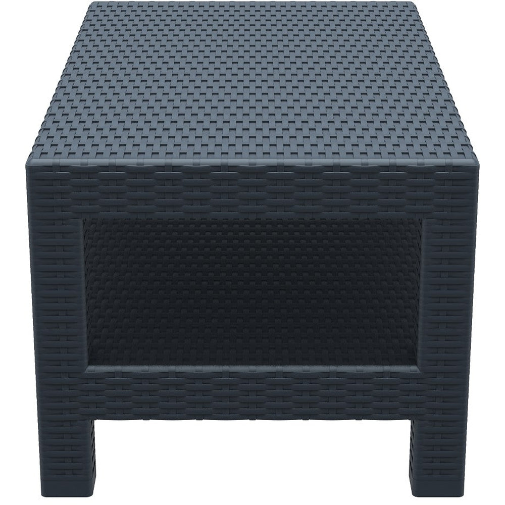 monaco rectangle patio coffee table dark gray