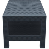 monaco rectangle patio coffee table dark gray