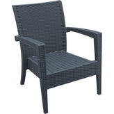 miami resin club chair dark gray