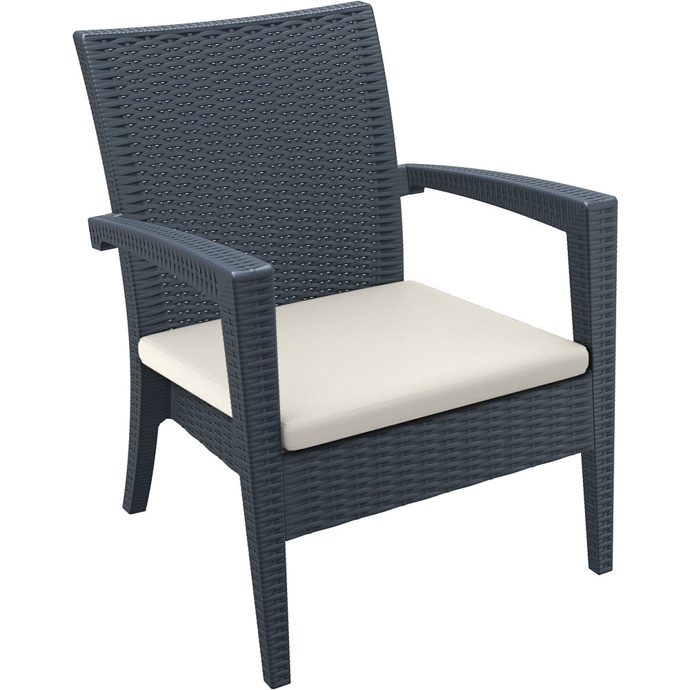 miami resin club chair dark gray