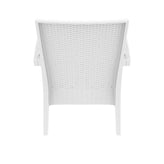 miami resin club chair white with sunbrella natural cushion