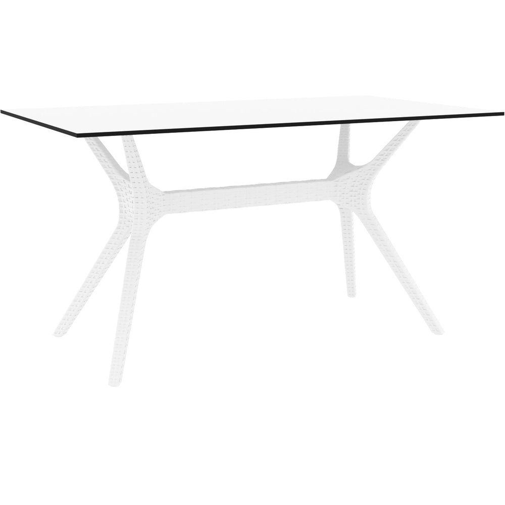 ibiza rectangle table 55 inch white