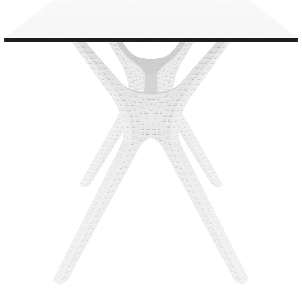 ibiza rectangle table 55 inch white