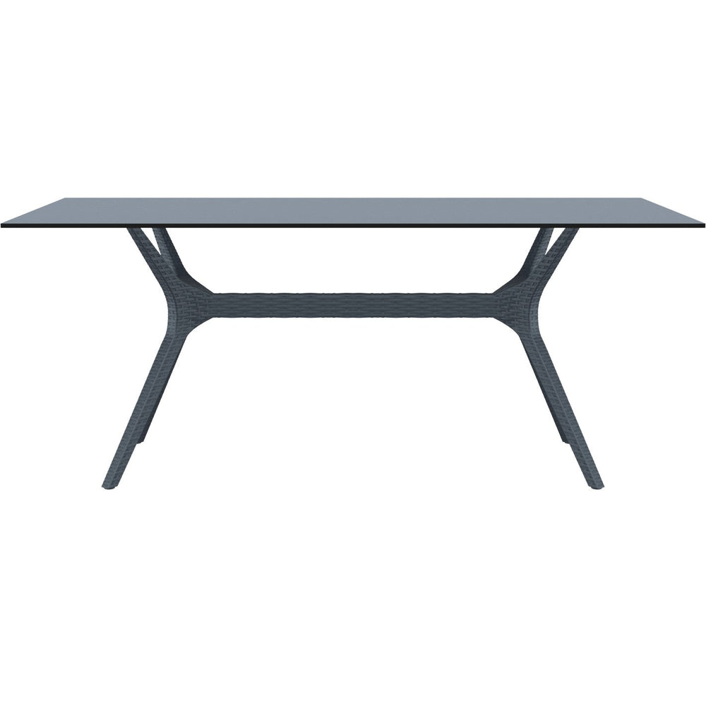 ibiza rectangle table 71 inch dark gray