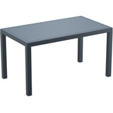 orlando wickerlook rectangle dining table dark gray 55 inch