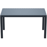 orlando wickerlook rectangle dining table dark gray 55 inch