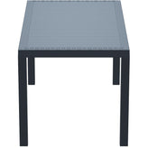 orlando wickerlook rectangle dining table dark gray 55 inch