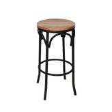 henry cross back backless barstool