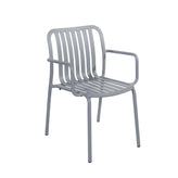 key west vertical slat stacking arm chair