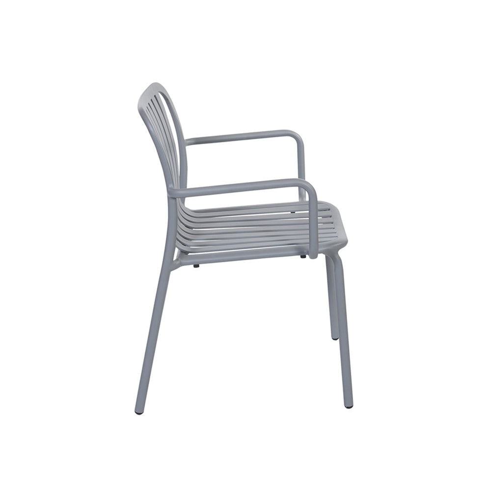 key west vertical slat stacking arm chair