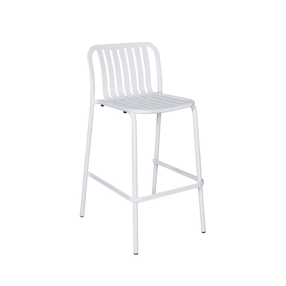 key west vertical slat stacking barstool powder coated aluminum