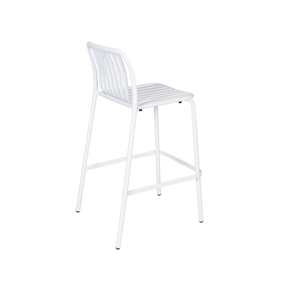 key west vertical slat stacking barstool powder coated aluminum