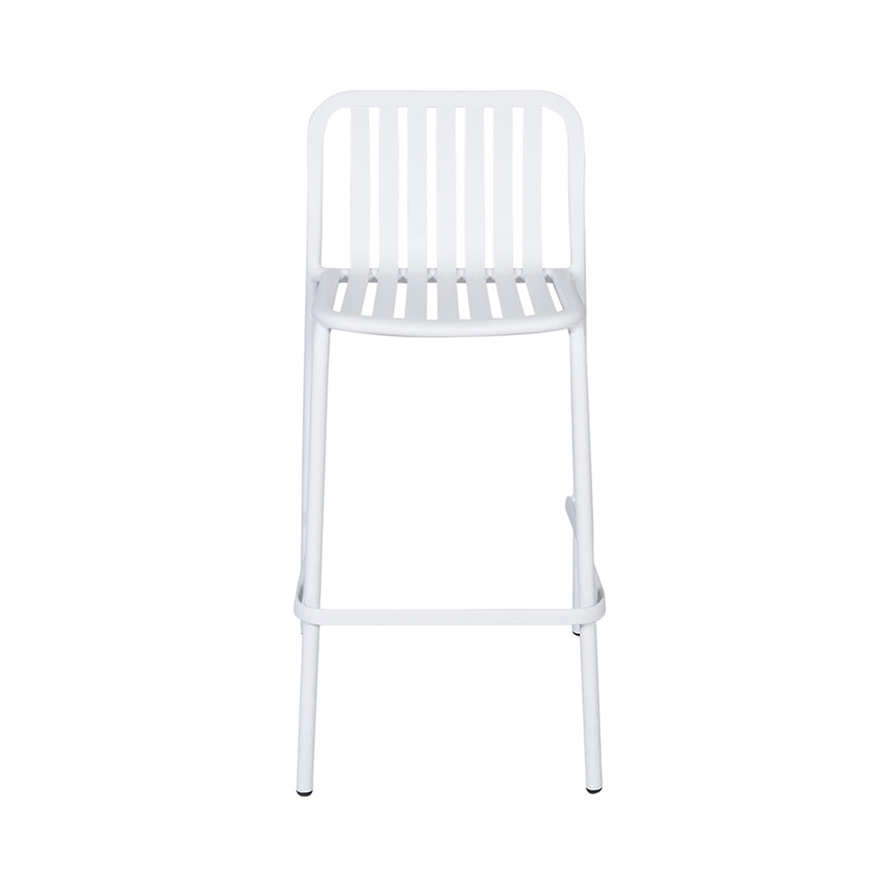 key west vertical slat stacking barstool powder coated aluminum