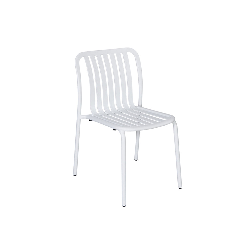 key west vertical slat stacking side chair