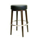 black vinyl wood grain metal frame barstool 2