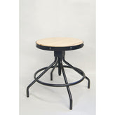 adjustable seat natural pinewood seat barstool