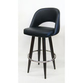 wood grain metal frame barstool 2