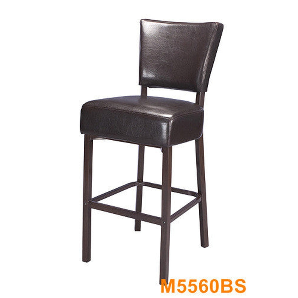 durable wood grain metal frame w original espresso vinly barstool