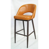 wood grain metal frame barstool