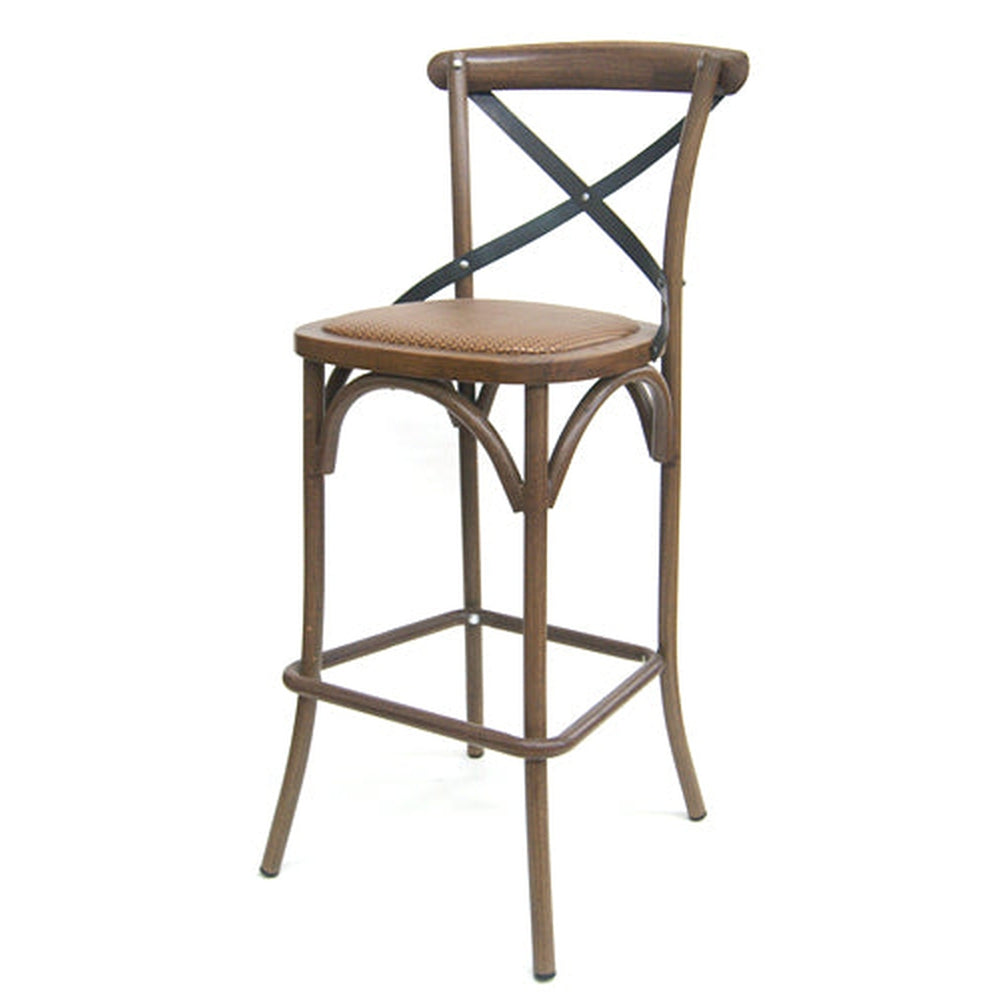 metal frame w straw seat barstool