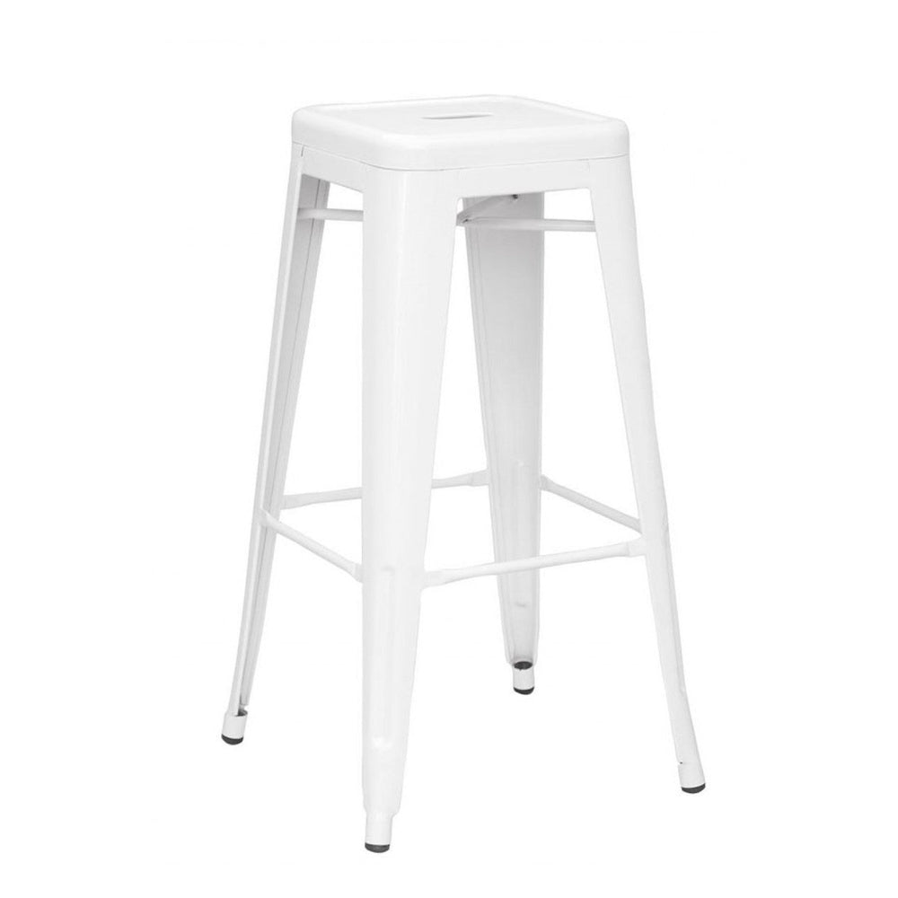 tolix style metal bar stool 1