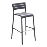 fs aluminum frame barstool gray