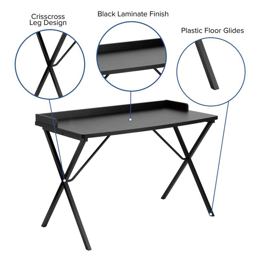 Contemporary Style Computer Desks with Backstop