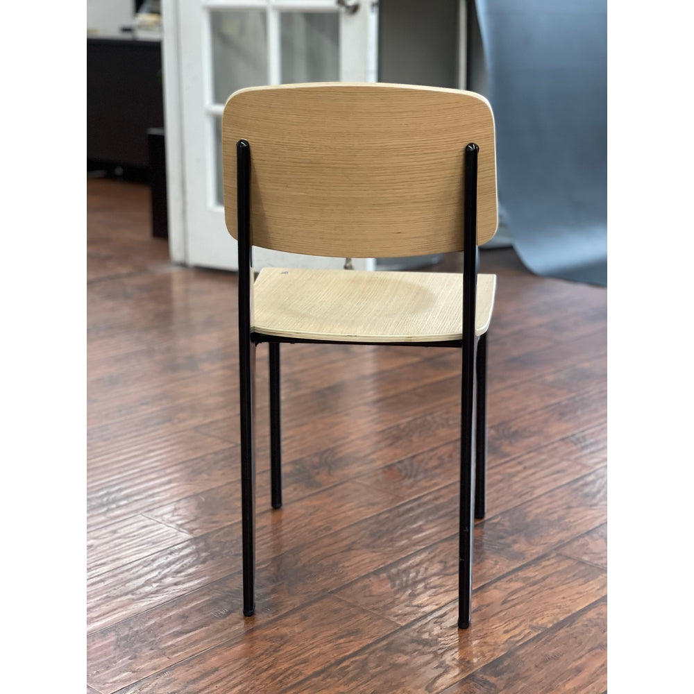 black w natural plywood chair