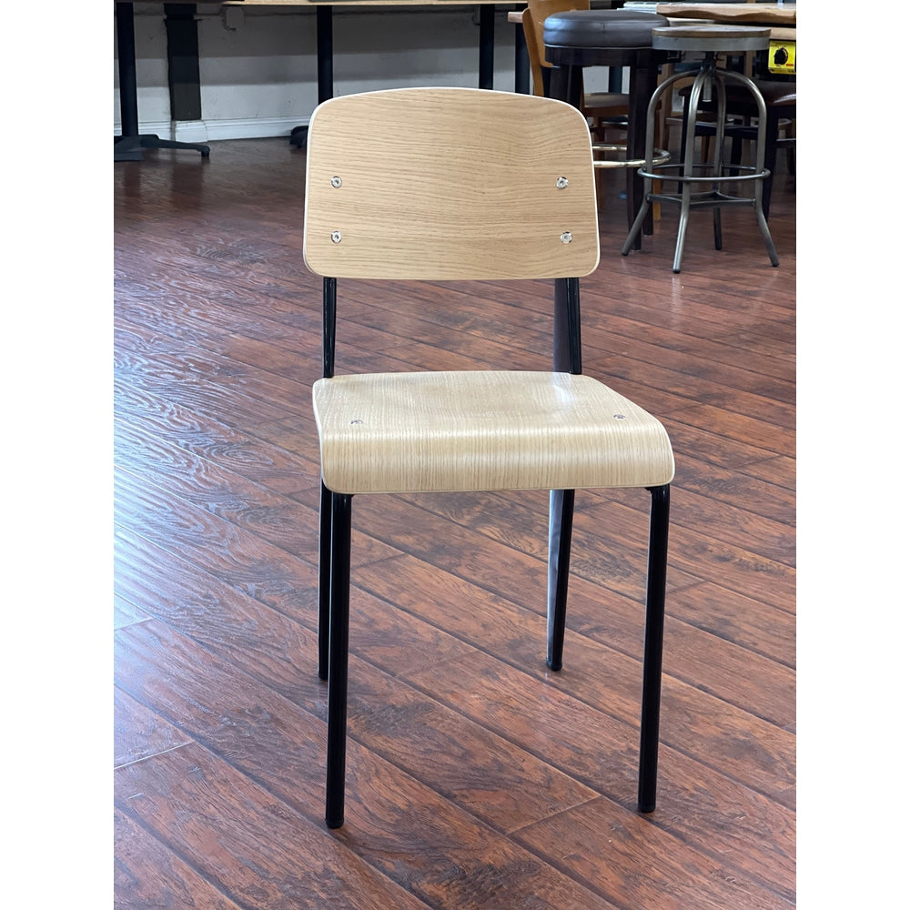 black w natural plywood chair