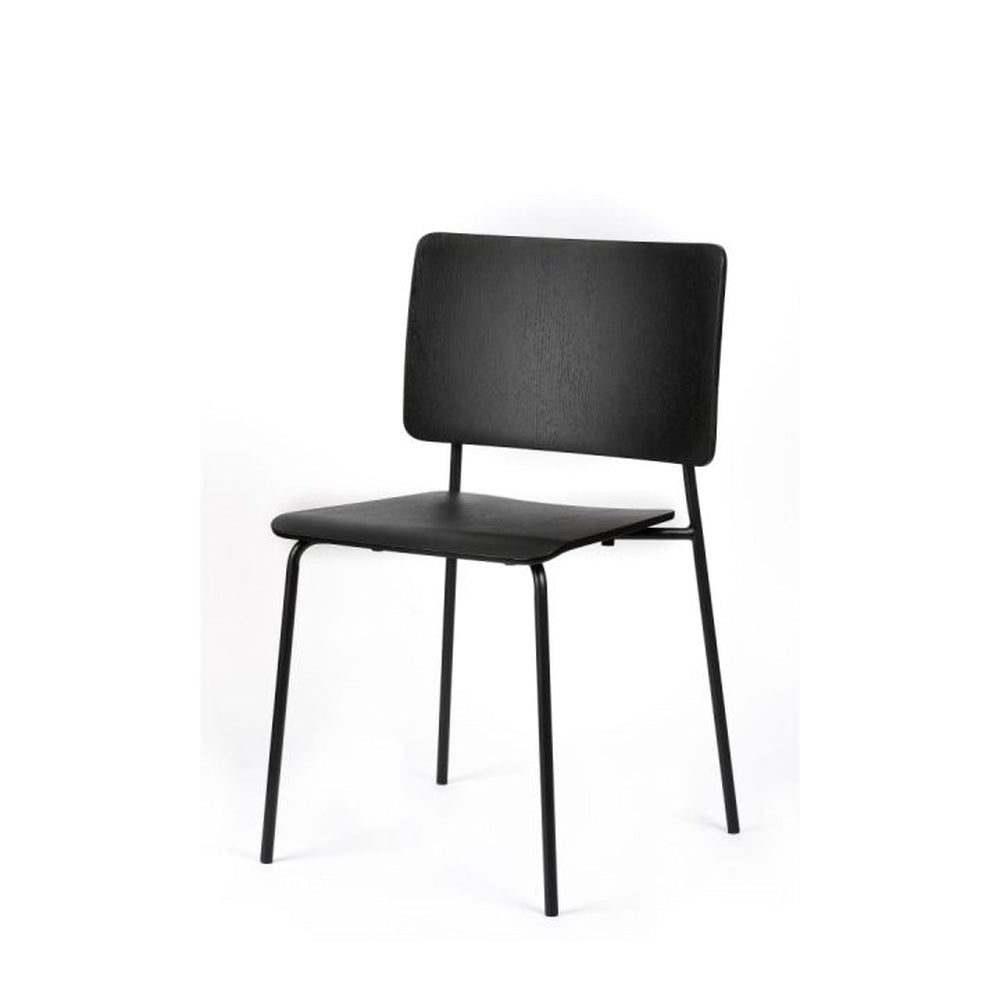 mia chair with black metal base