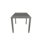 teak outdoor tables gray slats