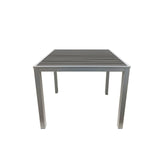 teak outdoor tables gray slats