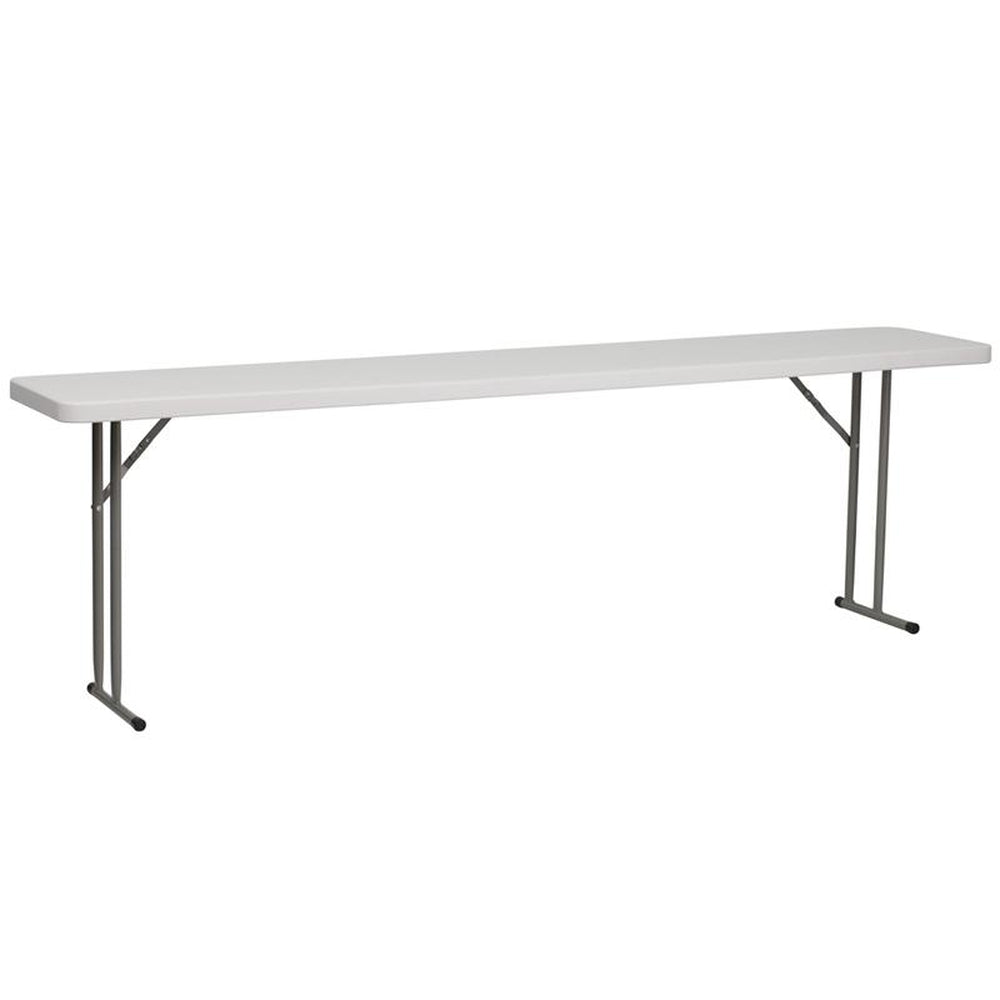 18w x 72l granite white plastic folding training table