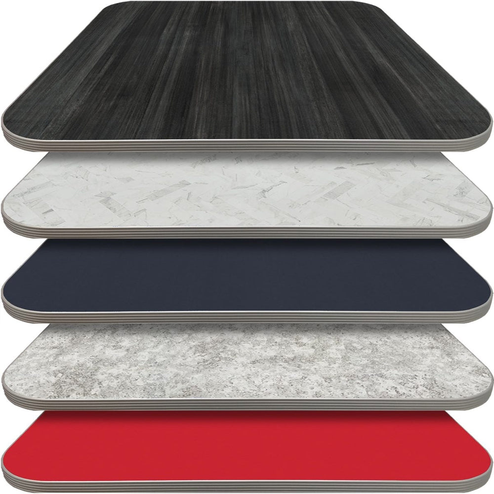 Retro Rippled T-Mold Edge Laminate Table Tops